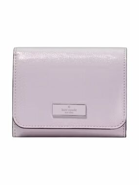 Kate Spade Bridget Crinkled Patent Leather Wallet In Lilac Moonlight NWT